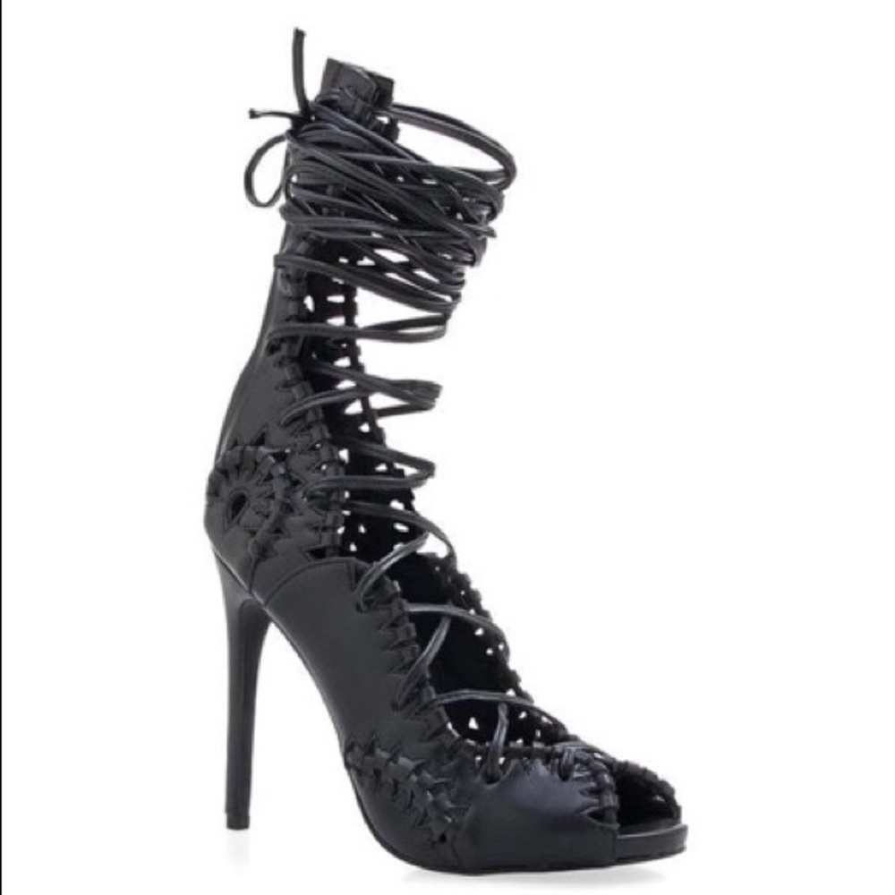 Black Wrap Around Stilettos